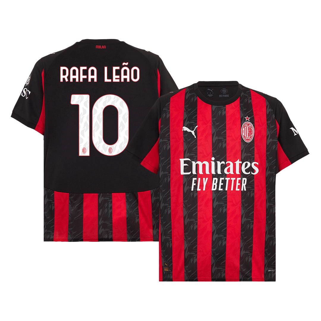 Tricouri Fotbal AC Milan RAFA LEÃO #10 Acasă 2025/26 - Premium