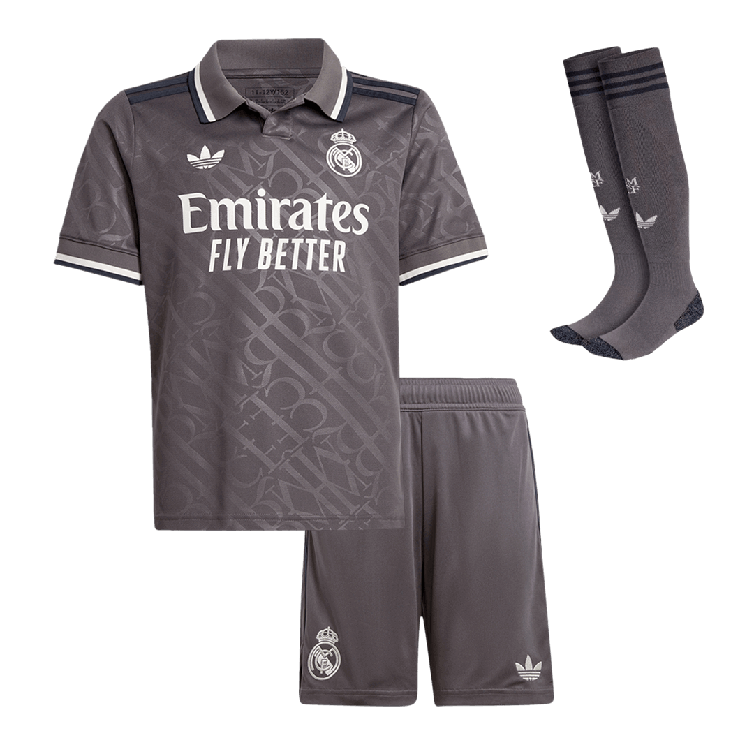 Set Tricouri Fotbal Real Madrid Treilea 2024/25 Pentru Copii.