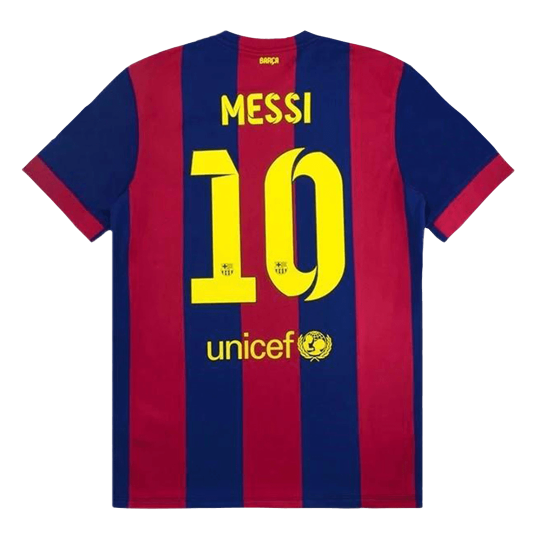 Tricouri Fotbal Vintage Barcelona MESSI #10 Acasă 2014/15