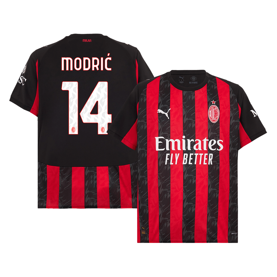 Tricouri Fotbal AC Milan MODRIĆ #14 Acasă 2025/26 - Premium