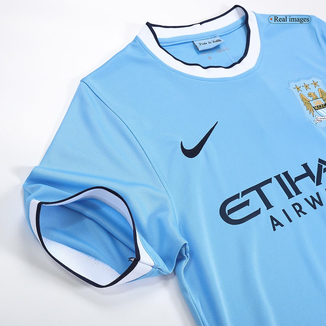 Tricouri Fotbal Vintage Manchester City Acasă 2013/14