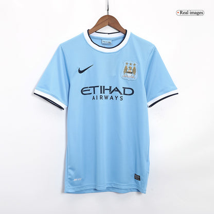 Tricouri Fotbal Vintage Manchester City Acasă 2013/14