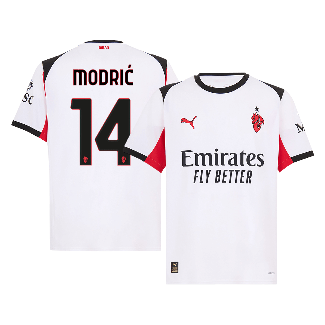 Tricouri Fotbal AC Milan MODRIĆ #14 Deplasare 2025/26
