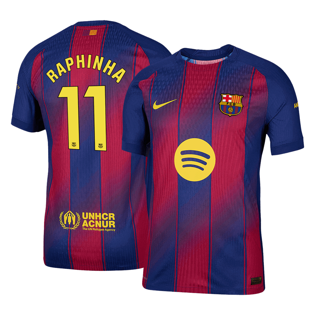 Tricouri Fotbal Barcelona RAPHINHA #11 Acasă 2025/26 Authentic
