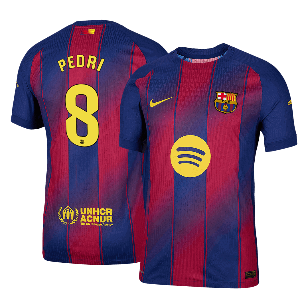 Tricouri Fotbal Barcelona PEDRI #8 Acasă 2025/26 Authentic