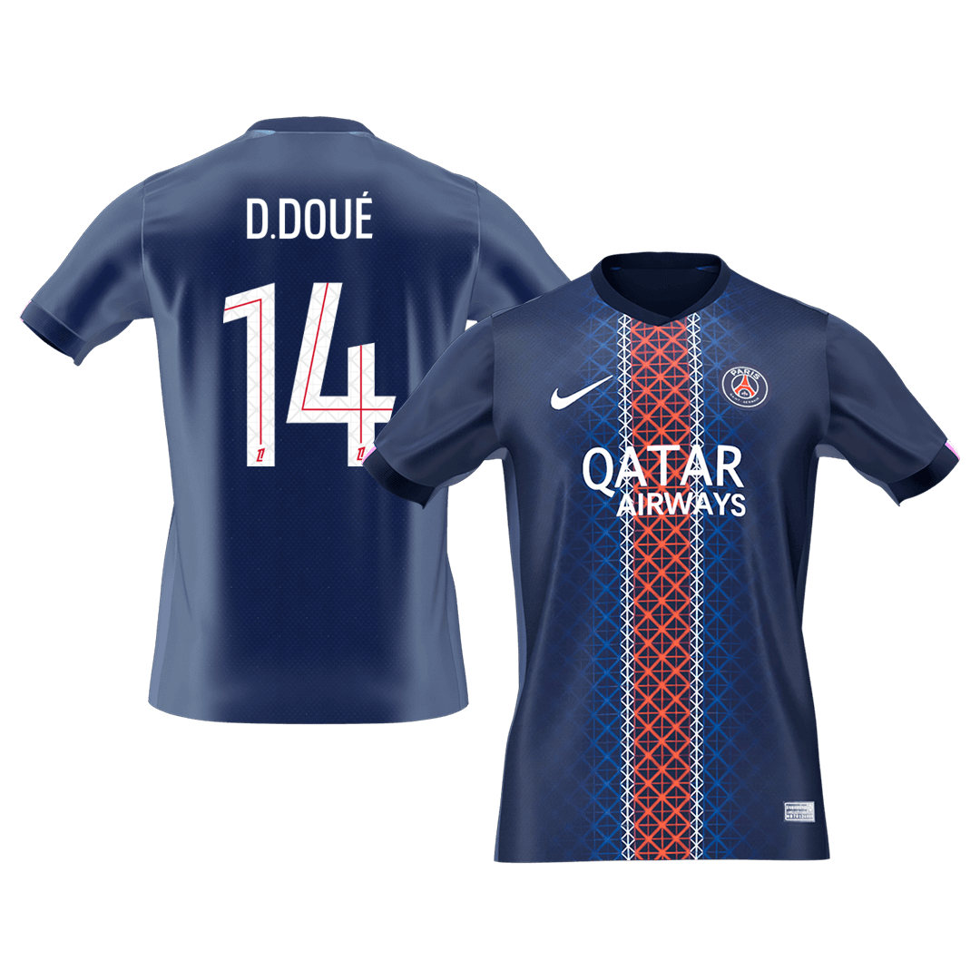 Tricouri Fotbal PSG D.DOUÉ #14 Acasă 2025/26 - Premium
