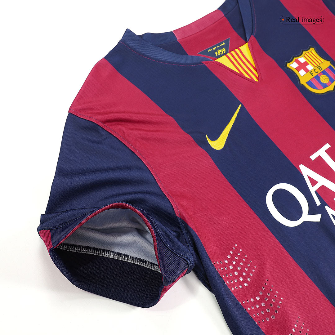 Tricouri Fotbal Vintage Barcelona MESSI #10 Acasă 2014/15