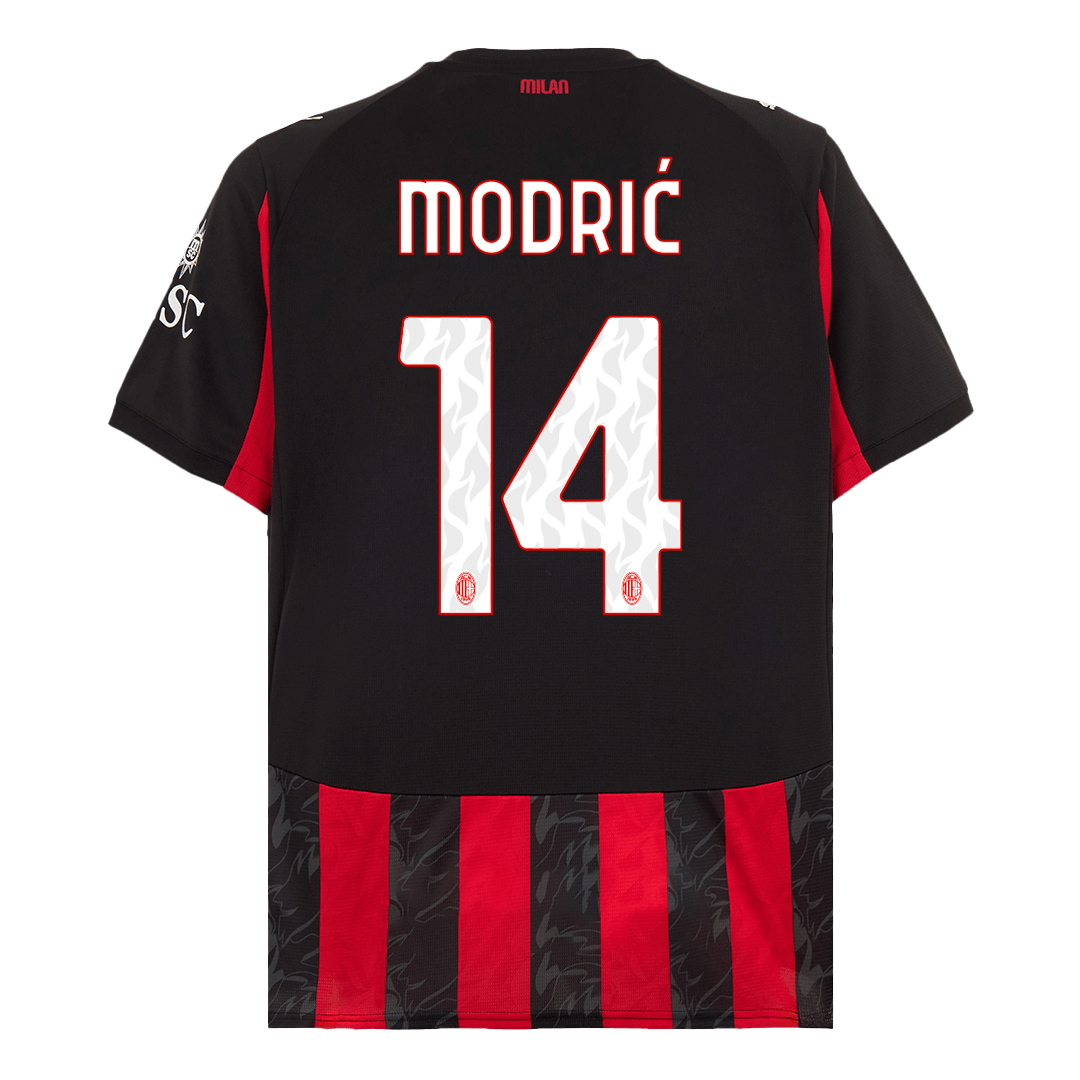 Tricouri Fotbal AC Milan MODRIĆ #14 Acasă 2025/26 - Premium