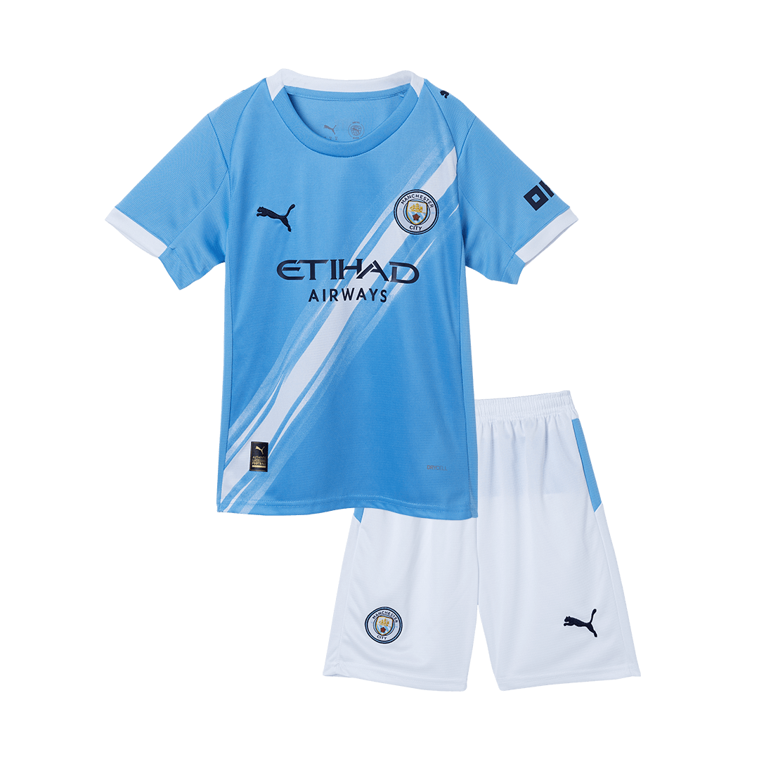 Set Tricouri Fotbal Manchester City Acasă 2025/26 Pentru Copii