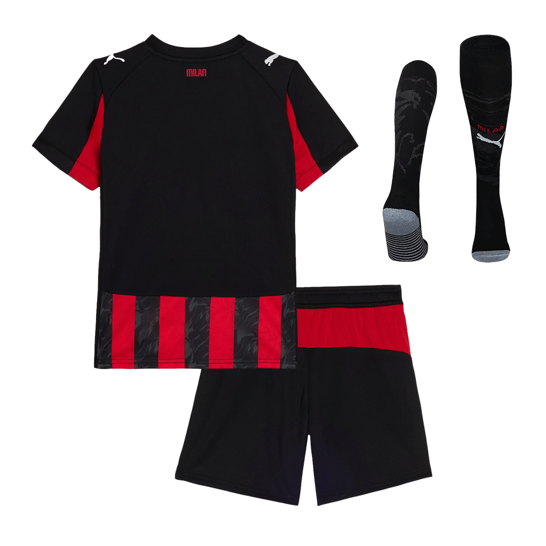 Set Tricouri Fotbal AC Milan Acasă 2025/26 Pentru Copii