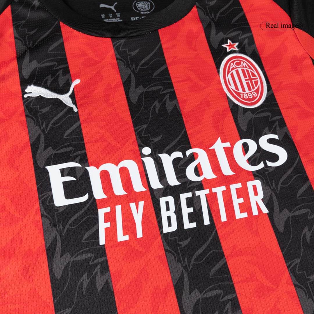 Set Tricouri Fotbal AC Milan Acasă 2025/26 Pentru Copii