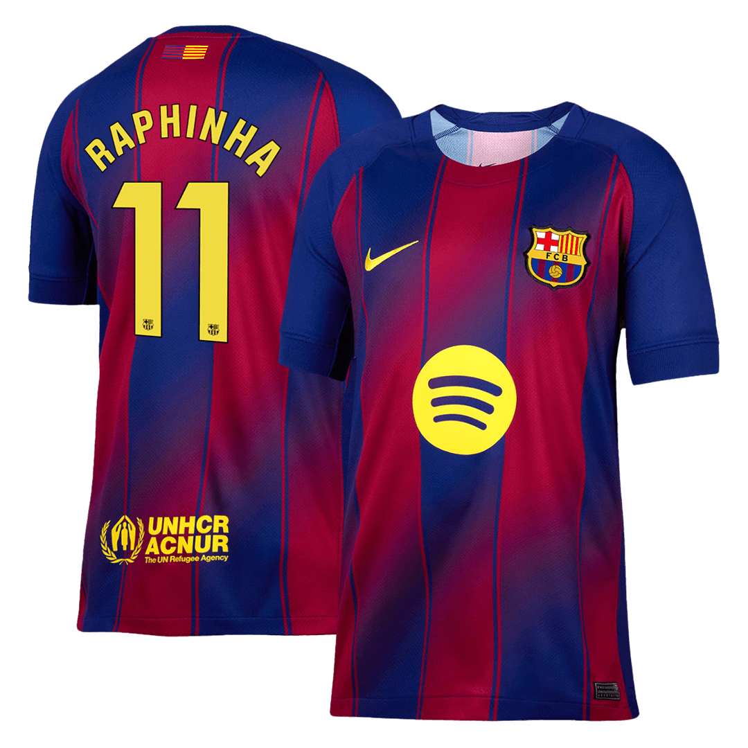 Tricouri Fotbal Barcelona RAPHINHA #11 Acasă 2025/26 - Premium