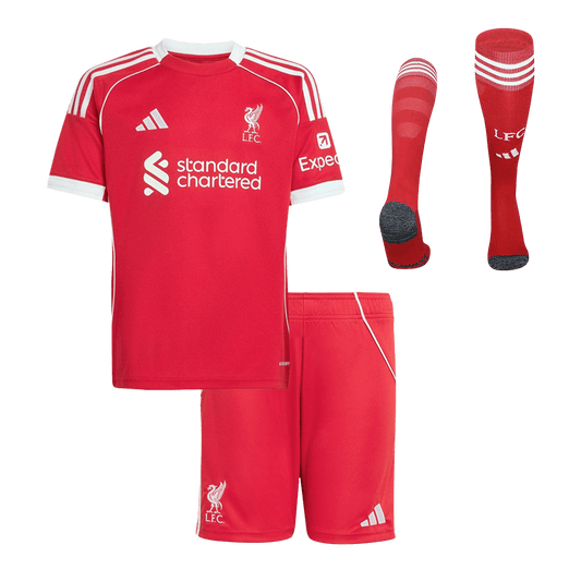 Set Tricouri Fotbal Liverpool Acasă 2025/26 Pentru Copii
