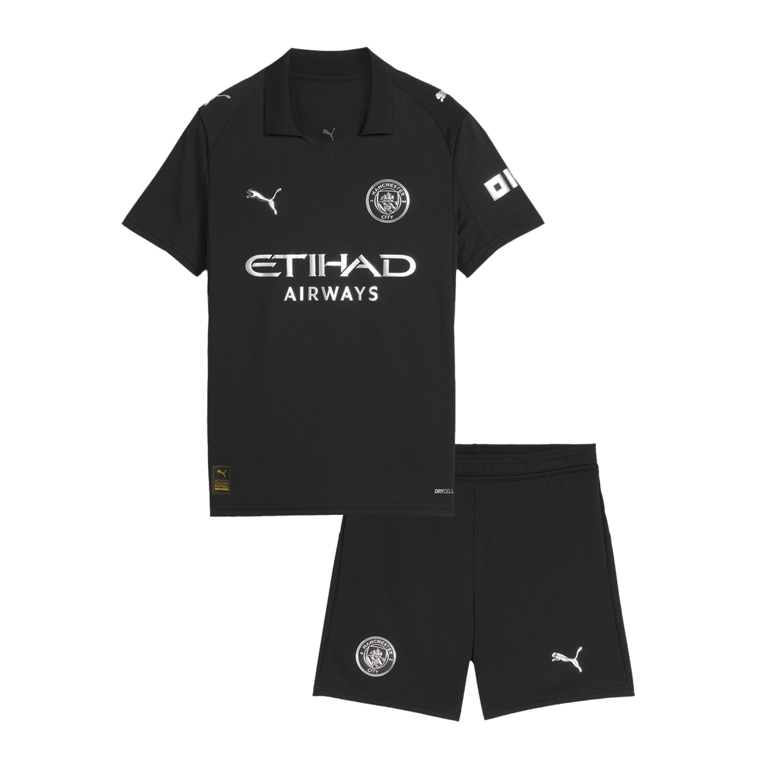 Set Tricouri Fotbal Manchester City Deplasare 2025/26 Pentru Copii