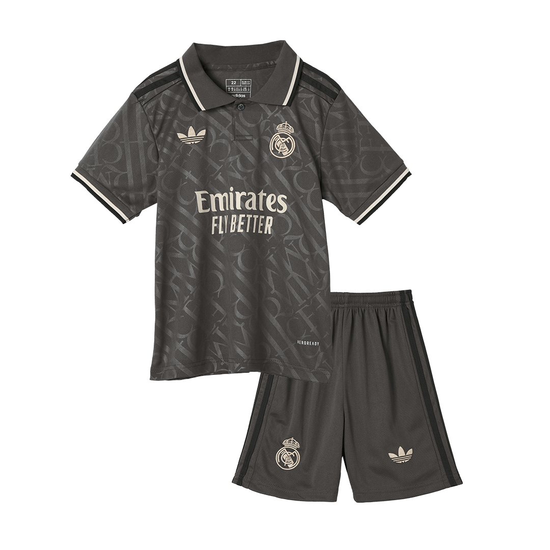 Set Tricouri Fotbal Real Madrid Treilea 2024/25 Pentru Copii.