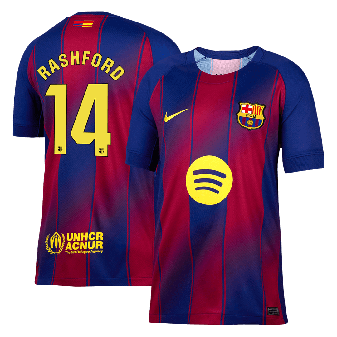 Tricouri Fotbal Barcelona RASHFORD #14 Acasă 2025/26 - Premium