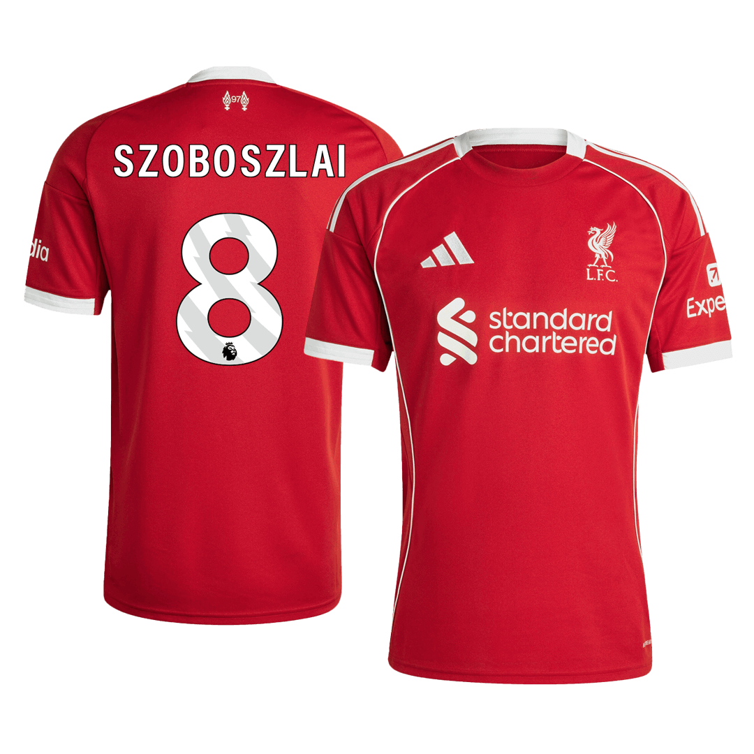 Tricouri Fotbal Liverpool SZOBOSZLAI #8 Acasă 2025/26